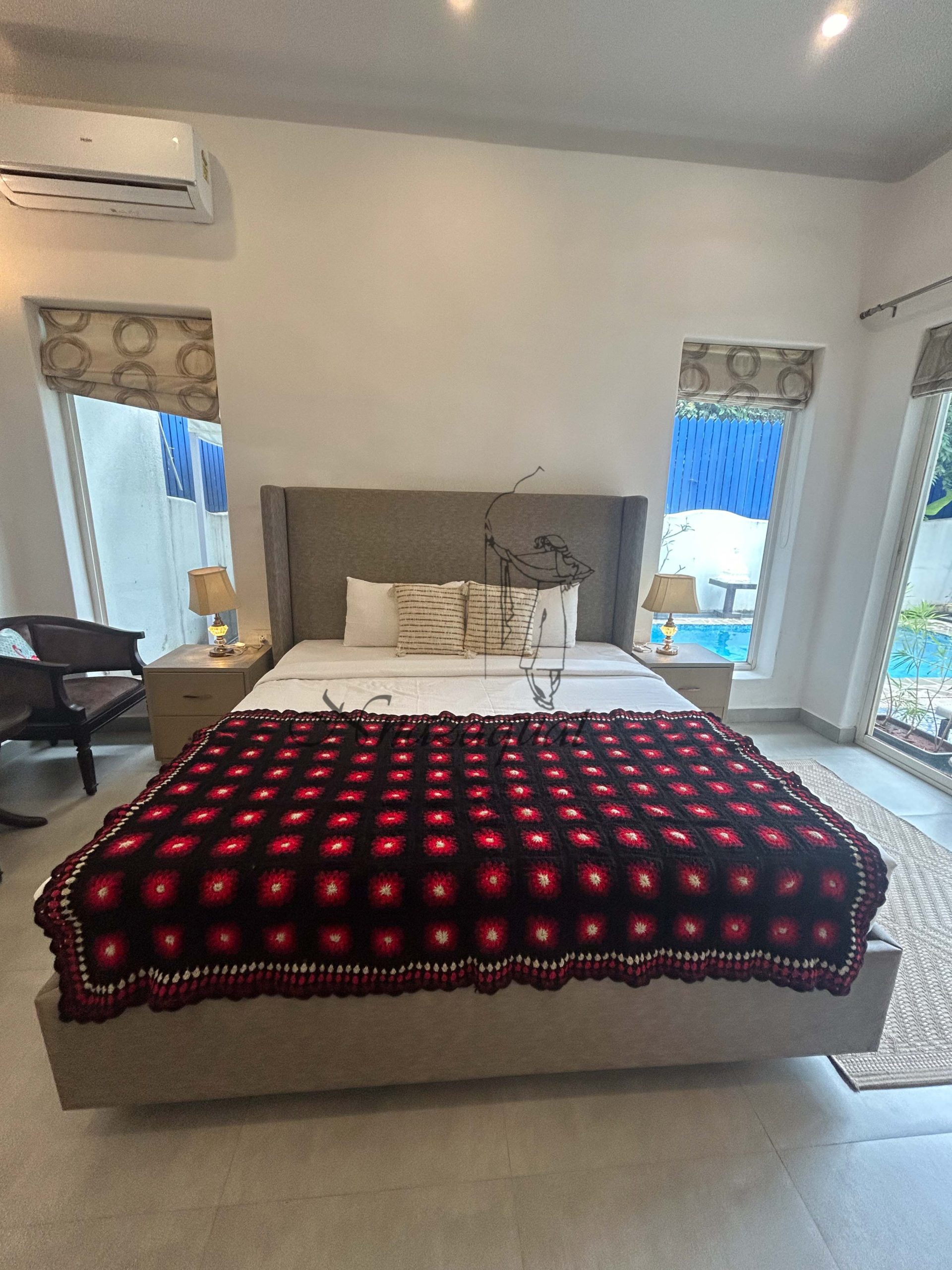 Granny Square crochet throw CR 9