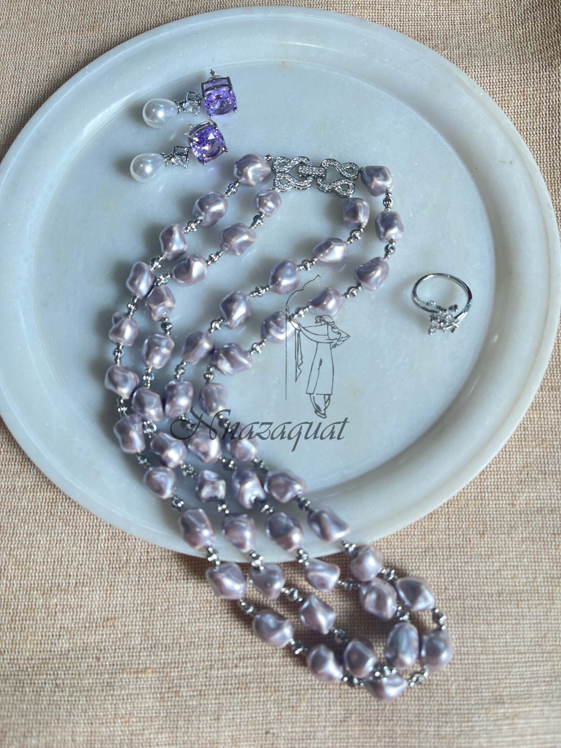 Pearl necklace set combo 08