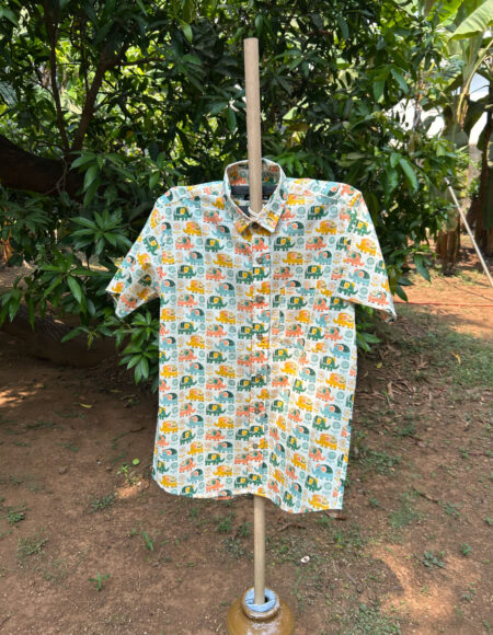Multicolor Cotton Block Print Shirt
