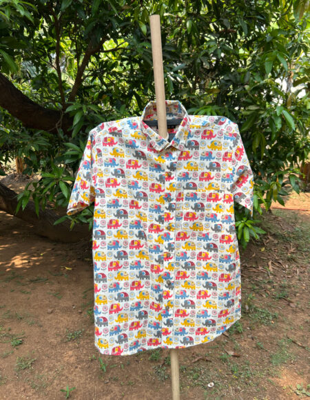 Multicolor Cotton Block Print Shirt